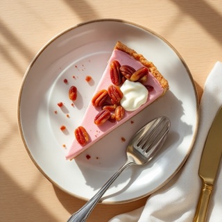 Tarta de praliné rosa